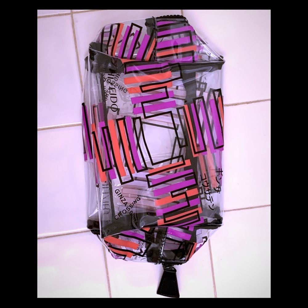 Shiseido Clear Cosmetics Makeup Bag Ginza Crossing
